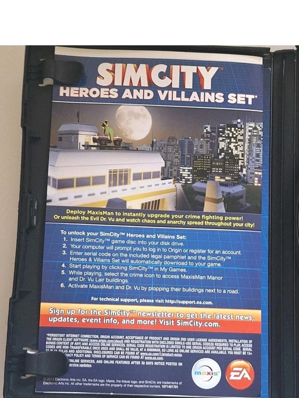 Sim City Limited Edition PC Video Game Computer Game UNTESTED 2013